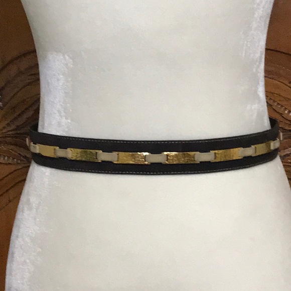 Escada Suede And Hammered Metal Buckle - Picture 3 of 7